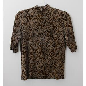 Western Connection Womens Vintage Top Animal Print Size L Pre-Owned